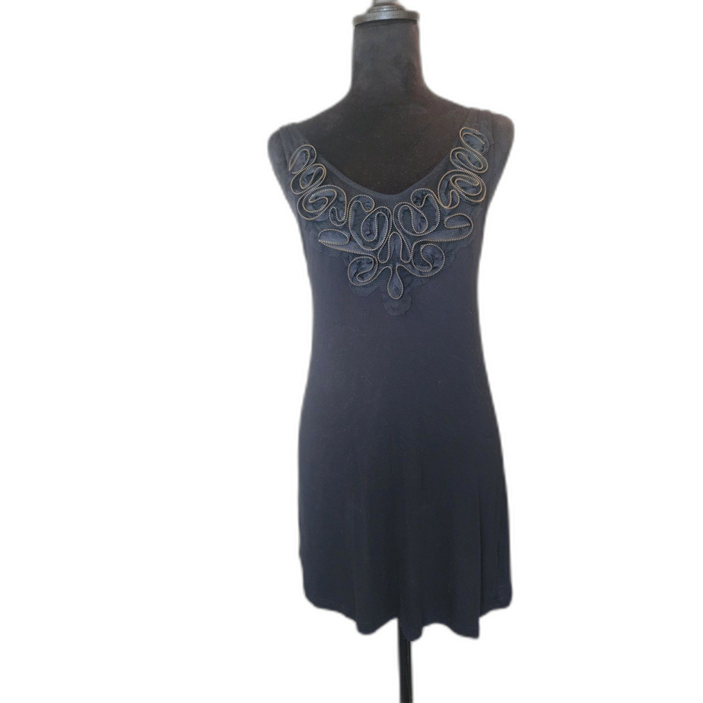 Mossimo Sz M Tank Mini Dress Long Tank Top Gothic Glam Dark Romantic Witchy Y2K
